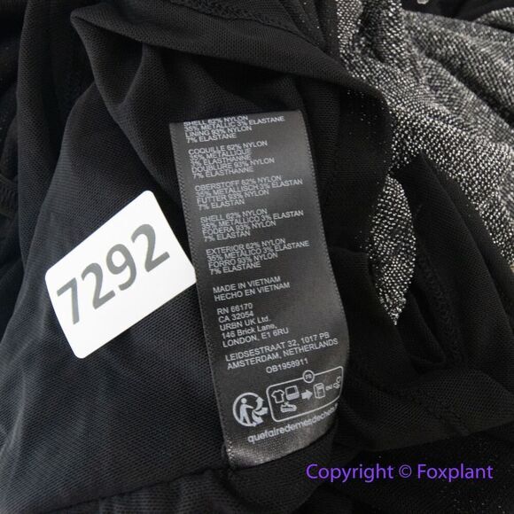 New!  Free People Malia‎ dress One Shoulder Metallic Mini Cocktail Women size XL - Picture 12 of 13